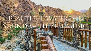 [4K] Relaxing Waterfall Sound | Zen Music, Peaceful Ambience for Relaxation,Yoga, Spa, Stress Relief