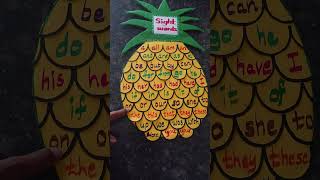 sight words project prepared for science fair || February 28th, 2024 || pineapple sight words