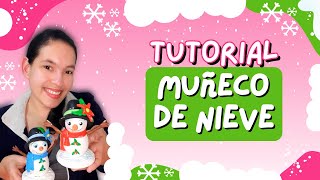 DIY MUÑECO DE NIEVE en Porcelana fría /  Tutorial cold porcelain snowman / hombre de Nieve