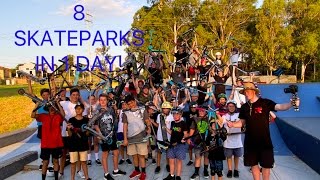 8 SKATEPARKS IN 1 DAY!