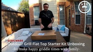 Unboxing STEELMADE Outdoor Grill Flat Top Starter Kit - Easily Convert Gas Grill To Griddle