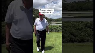 45-47 President Donald Trump throwing darts on the golf course