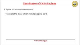 CNS stimulants: Pharmacology