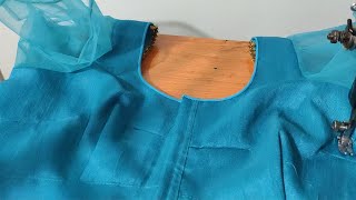 Double layer umbrella frill sleeves cutting and stitching| फ्रिल आस्तीन की कटिंग करना और सिलना सीखे|