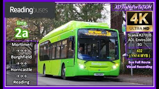 [Reading buses] lime 2a ~ Mortimer, Glenapp Grange ➝ Reading (via Burghfield Common)【4K UW】