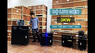 Bộ lưu điện 3KW cho gia đình và văn phòng HPGREEN HPG-4500VA không ồn, không khí thải ra môi trường.