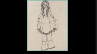 How to draw a girl holding her dress tutorial | easy and fun|