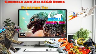 Godzilla And All 10 Lego Dinos Reaction To: Godzilla Minus One Official Trailer