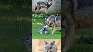 The wolf attacks the hare - explore wild animals