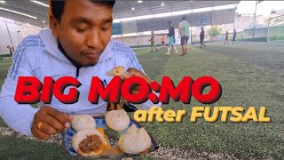 eating Big mo:mo after Futsal with @MN-FILMS