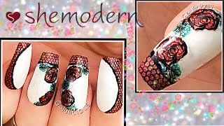 SheModern | Magic Dry Powder | Holographic Glitter Roses | Creative Stamping