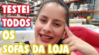 TESTANTO SOFÁS NA LOJA VESTCASA - DICAS DECORAÇÃO | Maryane Nunes