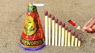 Diwali Biggest Anar Vs Red Matchstick Chain Reaction | Crackers Amazing Experiment 😱