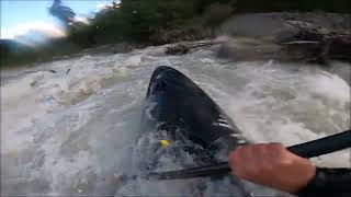 Kayaking the Gyr river , French Alps.