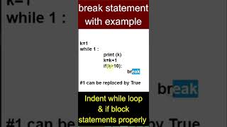 break statement in python with example #viralshorts #bintuharwani #break #breakinpython #python3