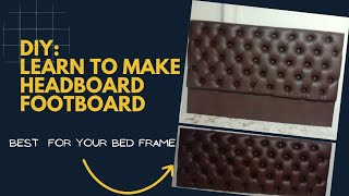 DIY: How To Make Tufted Elegant Bed Headboard & Footboard