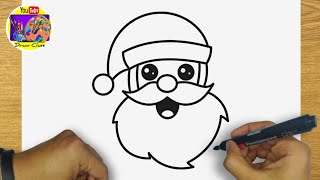 HOW TO DRAW SANTA CLAUS EASY