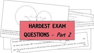 Hardest Exam Questions | CIE AS Mathematics | Pure 1 | Part Two