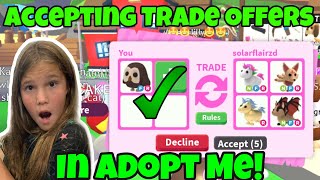 Accepting Trade Offers For NEON Blue Dog and Owl In Adopt Me!