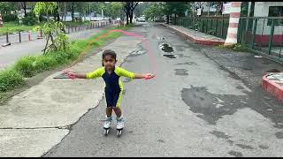 Rope Skipping while Skating | Dwija Chheda | World Records India | Mumbai | MH