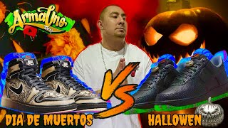 Jordan 1 DIA DE MUERTOS 💀 VS Nike Air Force one HALLOWEN 🎃 #armaunoteam #nikefamilia