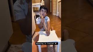 Telling you something in Italian #shorts #ytshortsvideo #italian #italianlanguage #kids #cute #funny