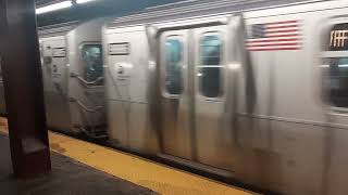 MTA NYC Subway: IND 6 Av Line: Kings Hwy Bound Alstom R160A-2 (F) Train @ 47-50 Sts-Rockefeller Ctr.