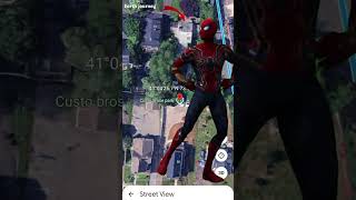 Spider man vs Hulk😱🤯 on Google Maps and google earth 🌍#shots #earth journey