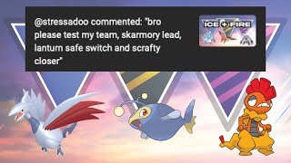 Viewer Submitted Team: Skarmory + Lantern + Scrafty (Pokemon GO PVP)