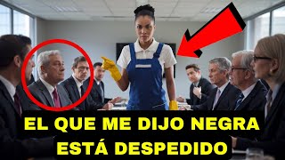 Se Burlaron de la Señora de Limpieza Negra.. Hasta que ella misma Despidió al CEO de la Empresa..