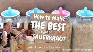 HOW TO MAKE SAUERKRAUT- LATIN AMERICAN (CURTIDO) STYLE | LACTO-FERMENTED AND PROBITIC RICH