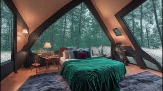 cozy cabin for deep sleep | - rain & thunder sounds for sleep