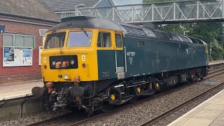 At Hinckley station Epic catch of the day a 47727 Edinburgh Castle light engine 0Z03 3/7/24