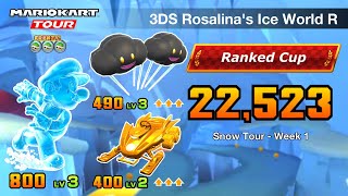 Nonstop Combo on 3DS Rosalina's Ice World R | Ranked Cup | Mario Kart Tour