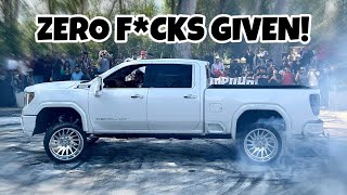 2021 GMC DURAMAX Does CRAZY BURNOUT !! **Catches On Fire** | Caballos Y Trokas 2023