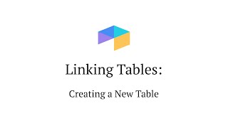 Creating a New Linked Table