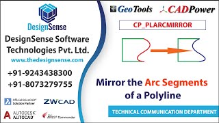 CADPower Tutorials: Mirror the Arc Segments of a Polyline using CADPower | CP_PLARCMIRROR