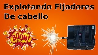 Que pasa si le pones un petardo a 4 fijadores de cabello |  NUNCA PONGAS SPRAYS DE CABELLO JUNTO TNT