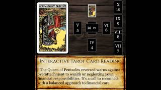 Celtic Cross Wealth: Queen of Pentacles in Position 3 Reversed - Neglected Finances