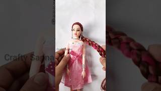 Diy Barbie Doll Silver Jewellery /How To Make Baribe Doll Jewellery #shorts #barbie @craftysapnaa