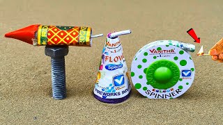 Diwali Rocket And Flower Pots vs Ground Chakkar Crackers Amazing Experiment | Fireworks Experiment