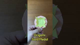 Origami Gold Medal (Easy) #dobradura #paperart #diy #papercraft #origami #medal #olympics #goldmedal