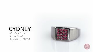 Men's Signet Ring in Ruby - Cydney