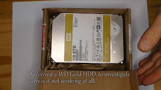 A faulty WD 10TB Gold HDD and a successful repair attempt.