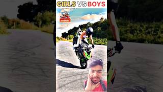 Girls vs boys ride style #automobile #rider #bikestunt #stunt  #longriders #vs701 #funny #comedy