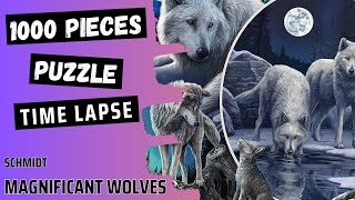 Magnificant Wolves 1000 Pieces Puzzle | Schmidt | Time Lapse