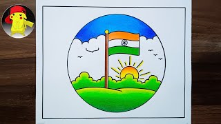 Republic Day Drawing / How to Draw Republic Day / Republic Day Poster Drawing / 26 January Drawing