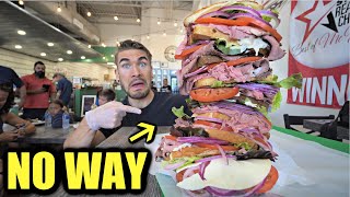 ATTEMPTING THE BIGGEST ROAST BEEF SANDWICH CHALLENGE | Joel Hansen RAW