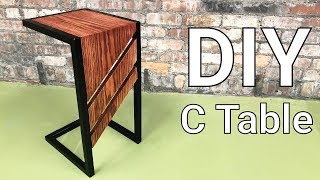 C Table - DIY Slide Under Sofa Table or Side Table for Drinks and Snacks