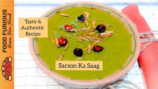 Sarson Ka Saag Recipe | Tematar Ky Sat Tasty and Authentic Recipe By Food Furious